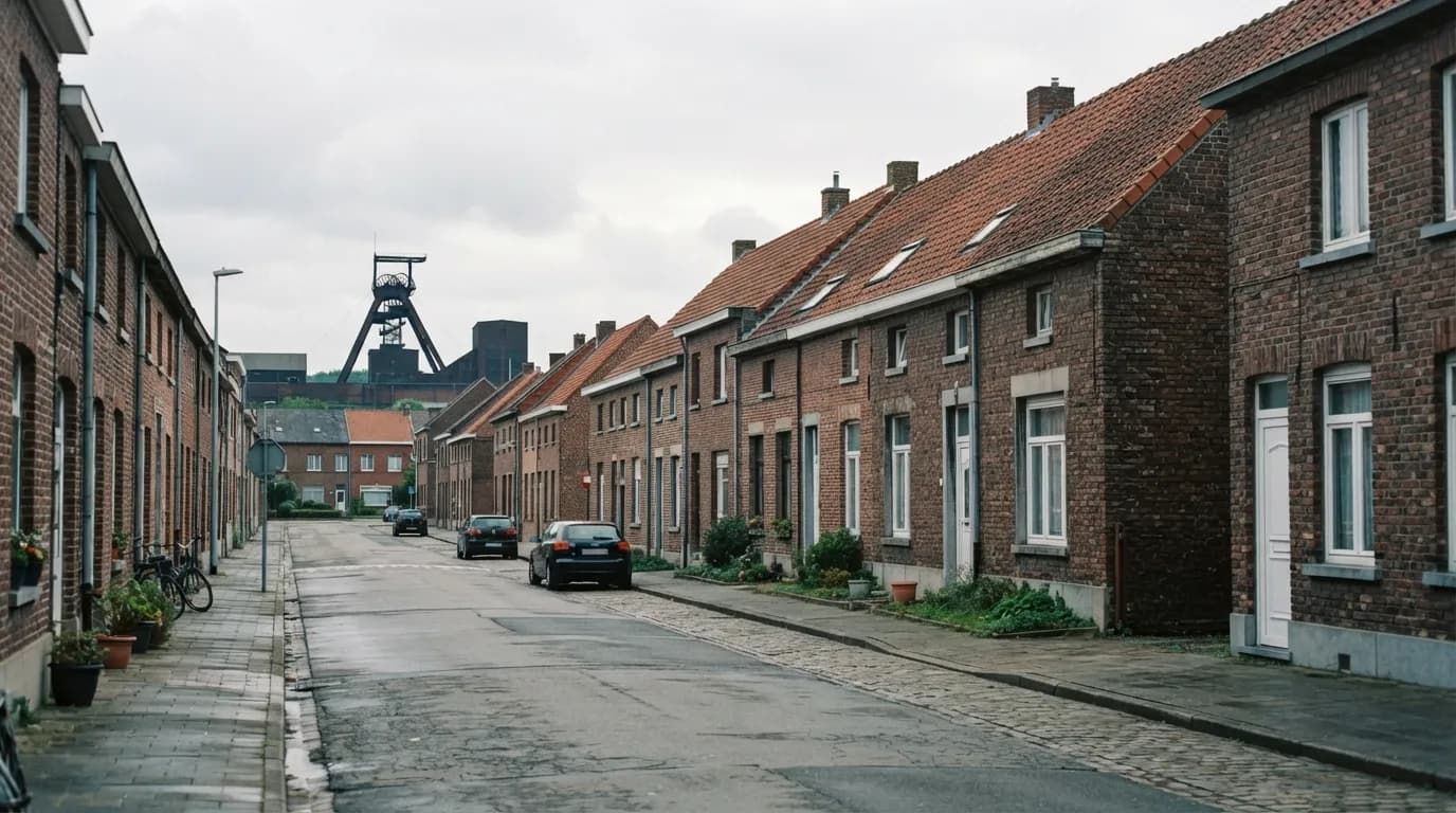 Straat in een voormalige mijngemeente in Limburg