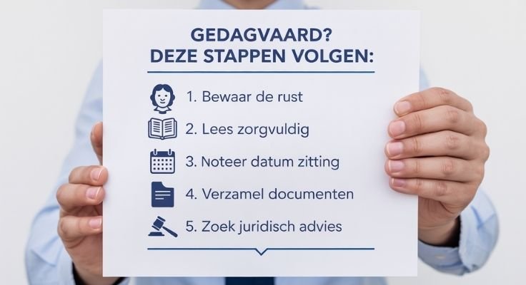 Ik ben gedagvaard voor de politierechtbank, wat nu